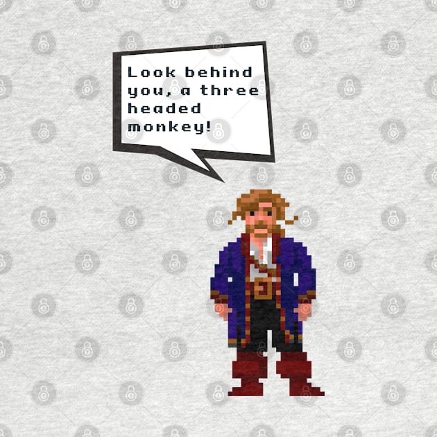 Guybrush Threepwood - Look Behind You, A Three Headed Monkey! by LegitHooligan